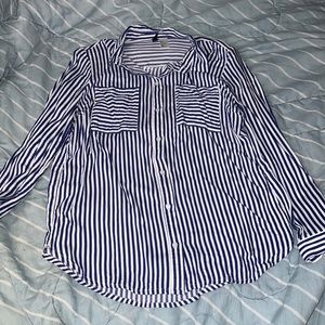 Striped button up